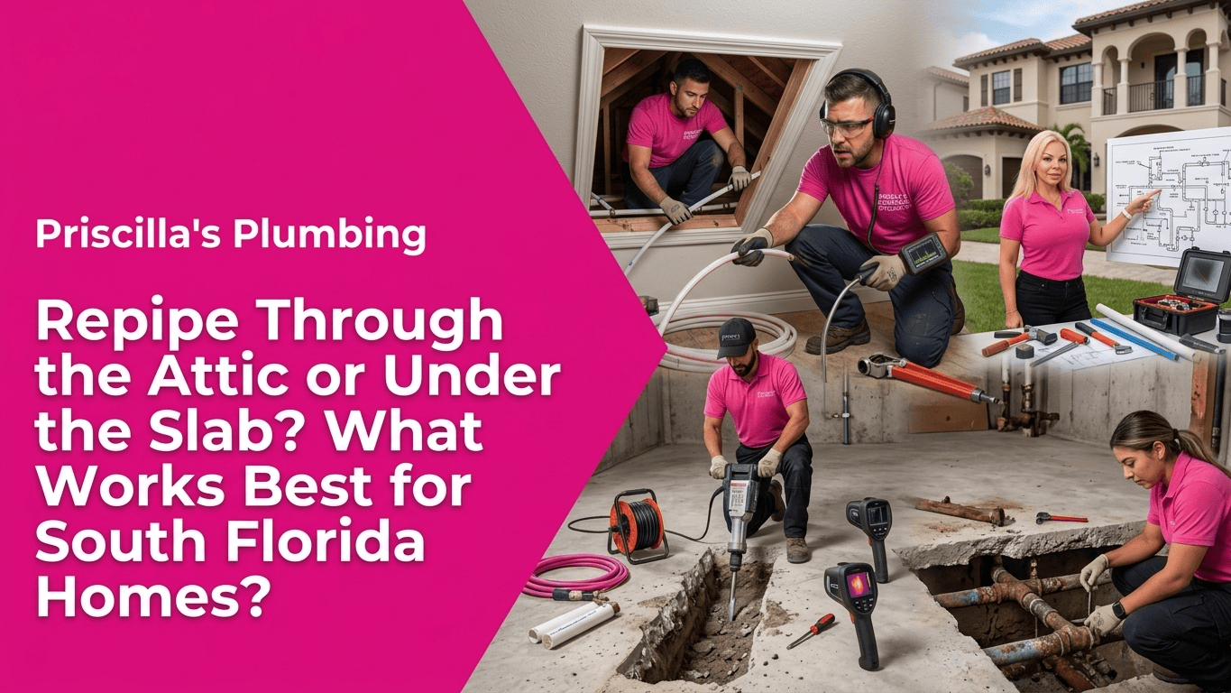Repipe Through the Attic or Under the Slab? What Works Best for South Florida Homes?
