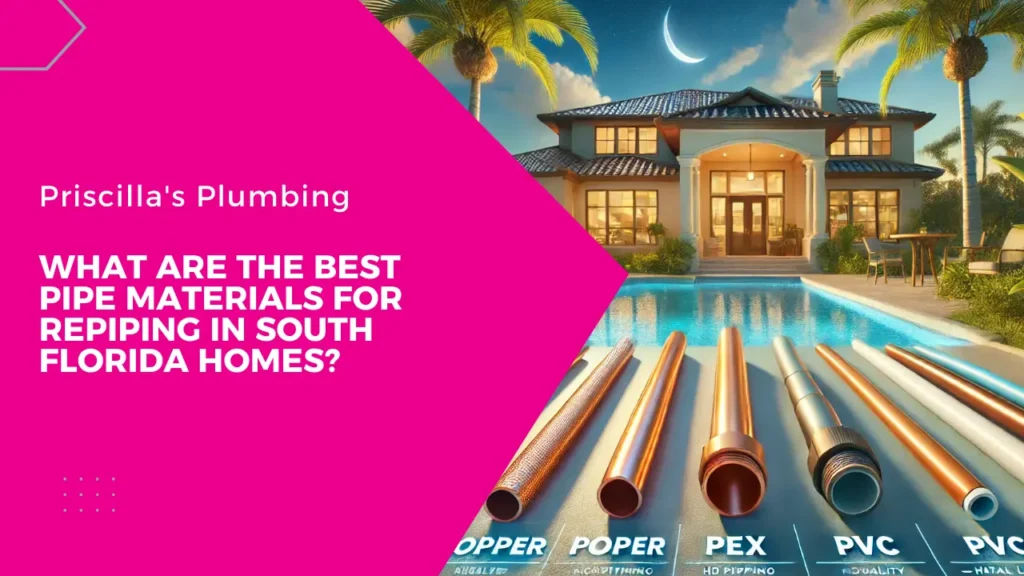 What Are the Best Pipe Materials for Repiping in South Florida Homes?